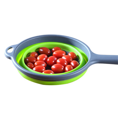 Colador Escurridor Silicona Plegable Para Frutas Y Verduras - Tienvir