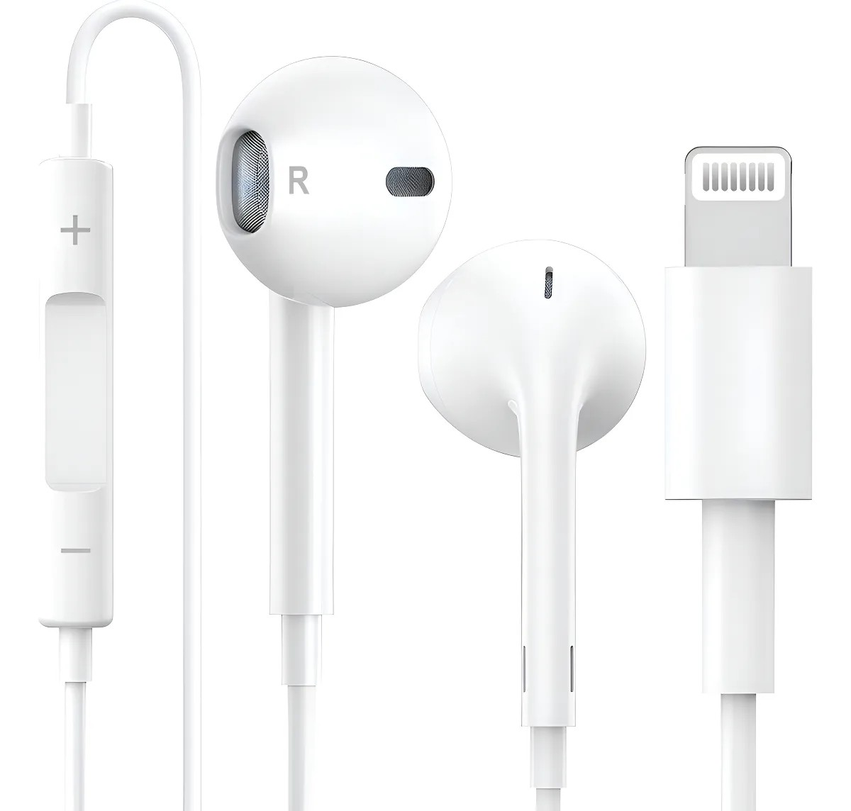 Audífonos Lightning para iPhone con Micrófono y Control de Volumen HS667 - Tienvir