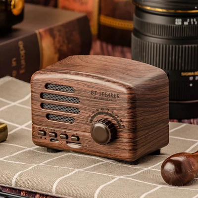 Mini Radio Parlante Bluetooth Vintage BP-PV129BT - Tienvir