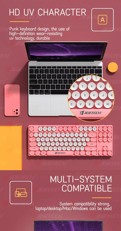 TECLADO MEMBRANA 80% GAMER RGB JERTECH PUNK DK600 - Tienvir