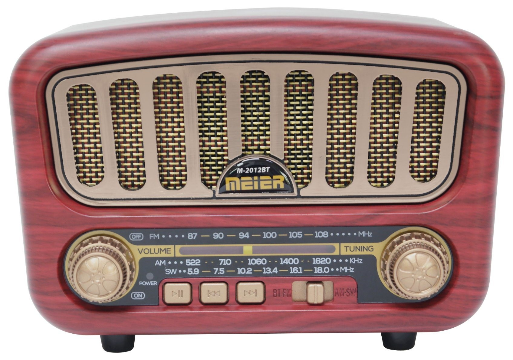 Radio Vintage AM y FM Parlante Bluetooth Recargable M-2012BT