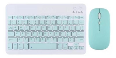 COMBO TECLADO + MOUSE INALÁMBRICO COLORES PASTEL - Tienvir