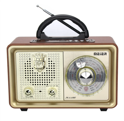 RADIO PARLANTE ANTIGUO ESTILO VINTAGE M-110BT - Tienvir