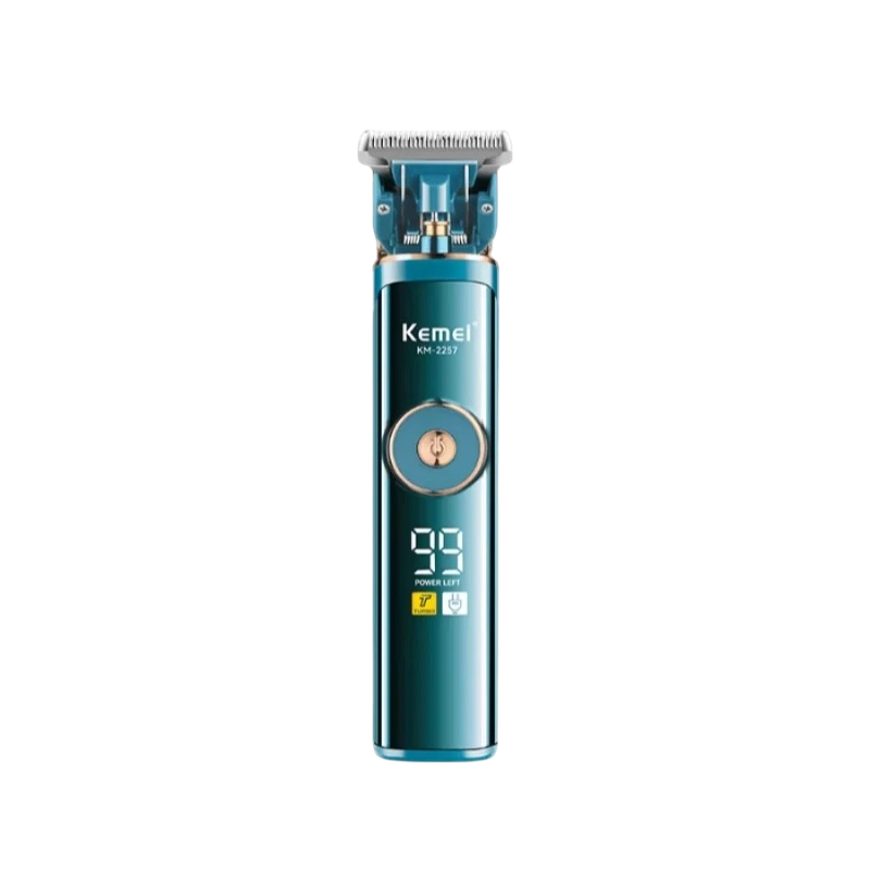Máquina Cortadora de Cabello barbería profesional Kemei 2257 Profesional – Inalámbrica USB hecha en Titanio