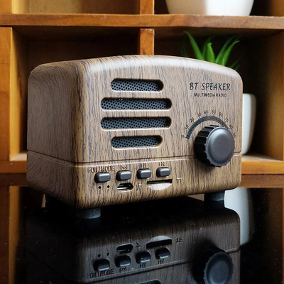 Mini Radio Parlante Bluetooth Vintage BP-PV129BT - Tienvir