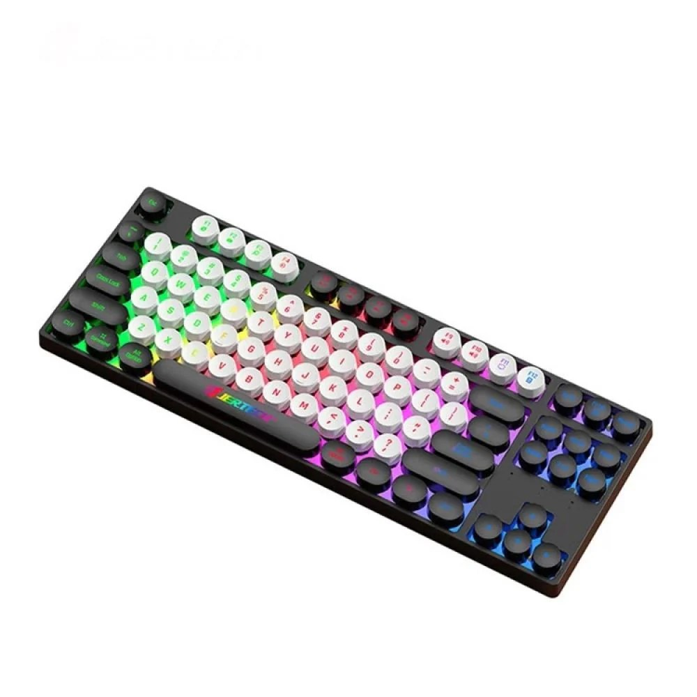 TECLADO MEMBRANA 80% GAMER RGB JERTECH PUNK DK600