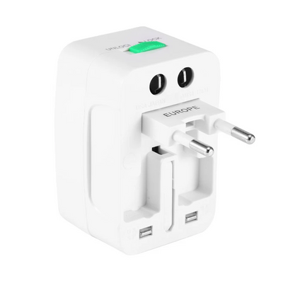 Adaptador Universal Enchufe Viajero Convertidor Toma Corriente - Tienvir