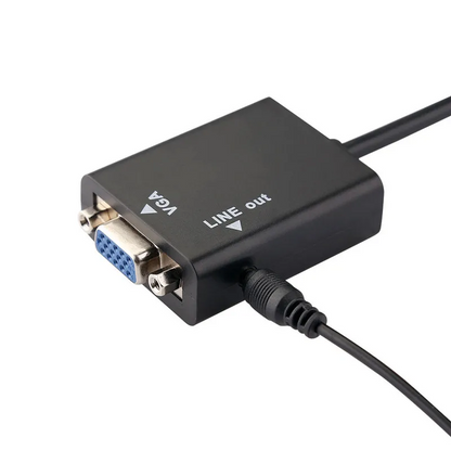 Adaptador Convertidor HDMI A VGA y Audio