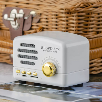 Mini Radio Parlante Bluetooth Vintage BP-PV129BT - Tienvir