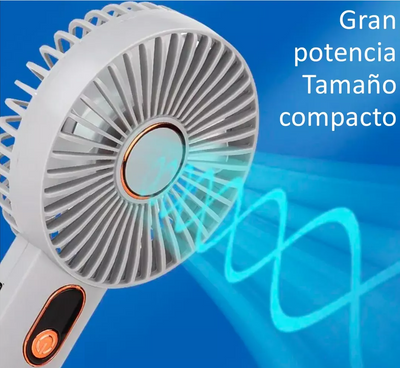 Ventilador portátil USB recargable, 5 velocidades y batería de larga duración para mano. - Tienvir
