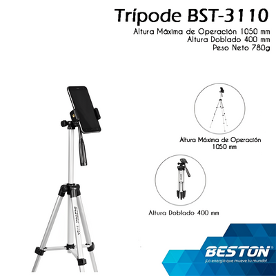 Tripode Para Camara Con Soporte Para Celular BST-3110A - Tienvir