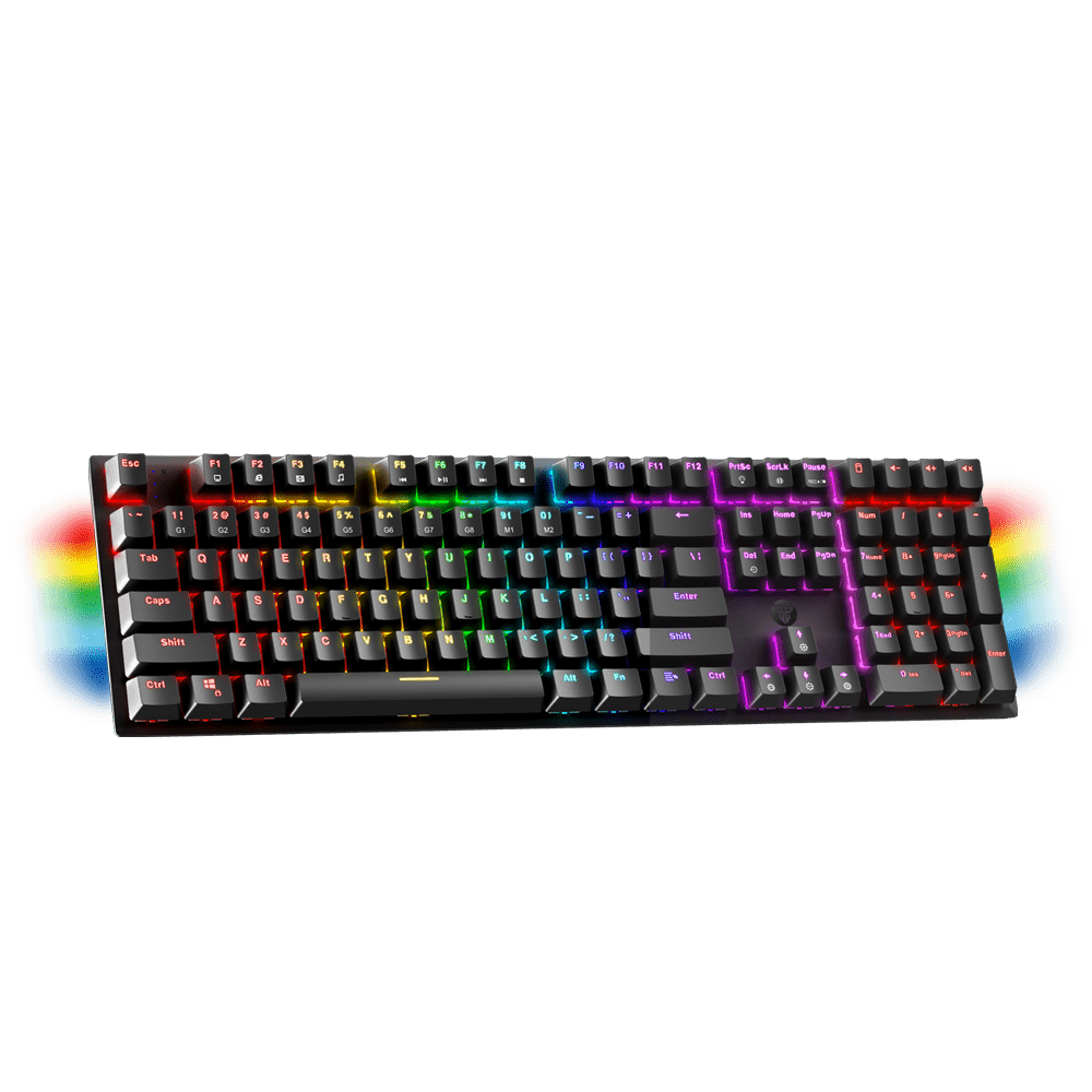 Teclado Mecánico RGB Gamer Tipo C Switch Azul Fantech Maxfit MK855