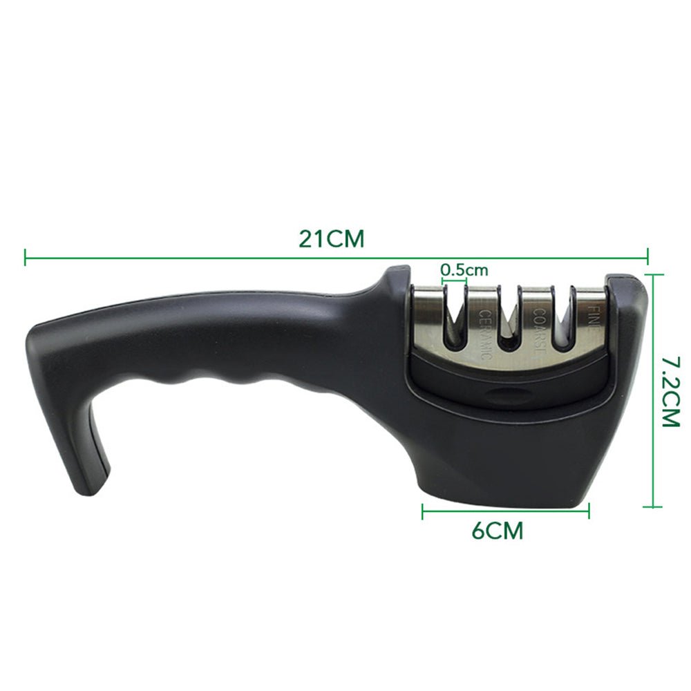 Afilador de Cuchillos Profesional de 3 Fases Ergonómico