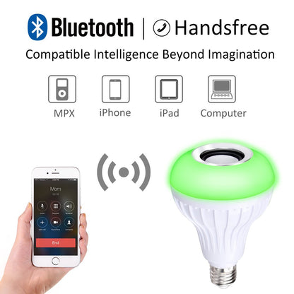 Bombillo LED Parlante RGB Bluetooth con Control