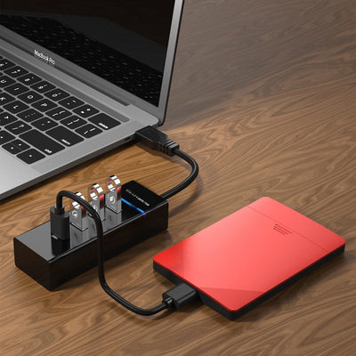 Hub 4 USB 3.0 5GB por segundo cable de 30cm - Tienvir