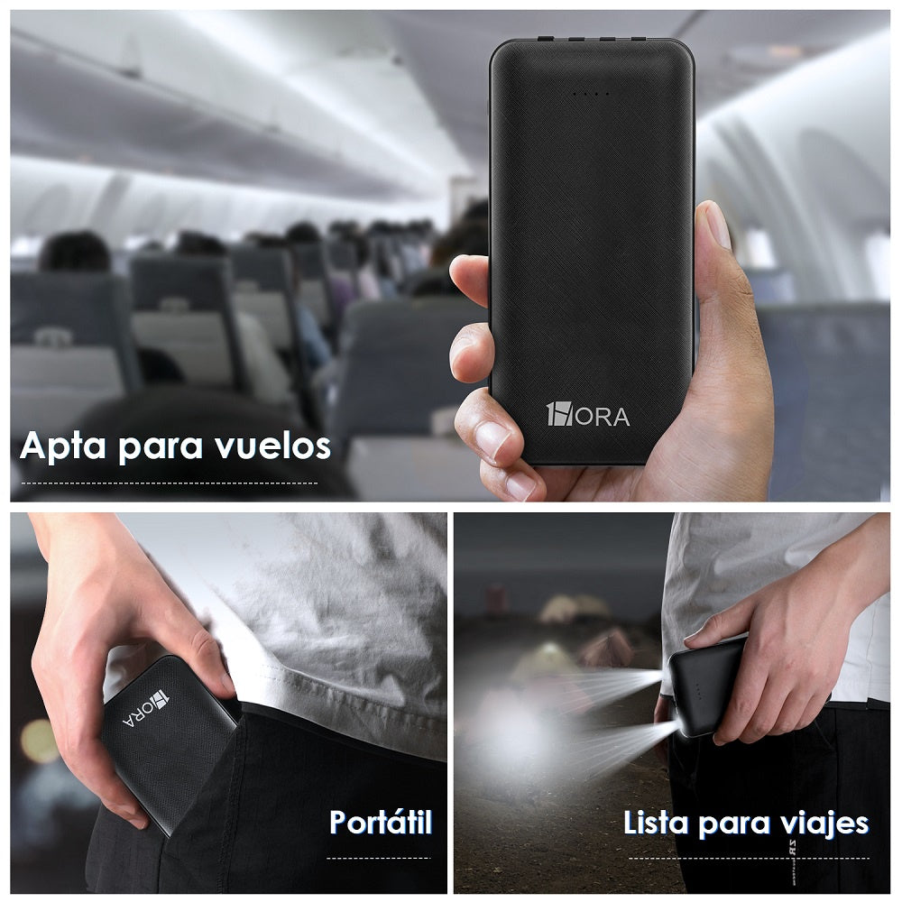 Power Bank 20000mA Carga Rápida Cuatro Cables GAR159