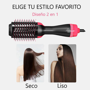 Cepillo Alisador Secador Voluminizador Cabello Multifunción