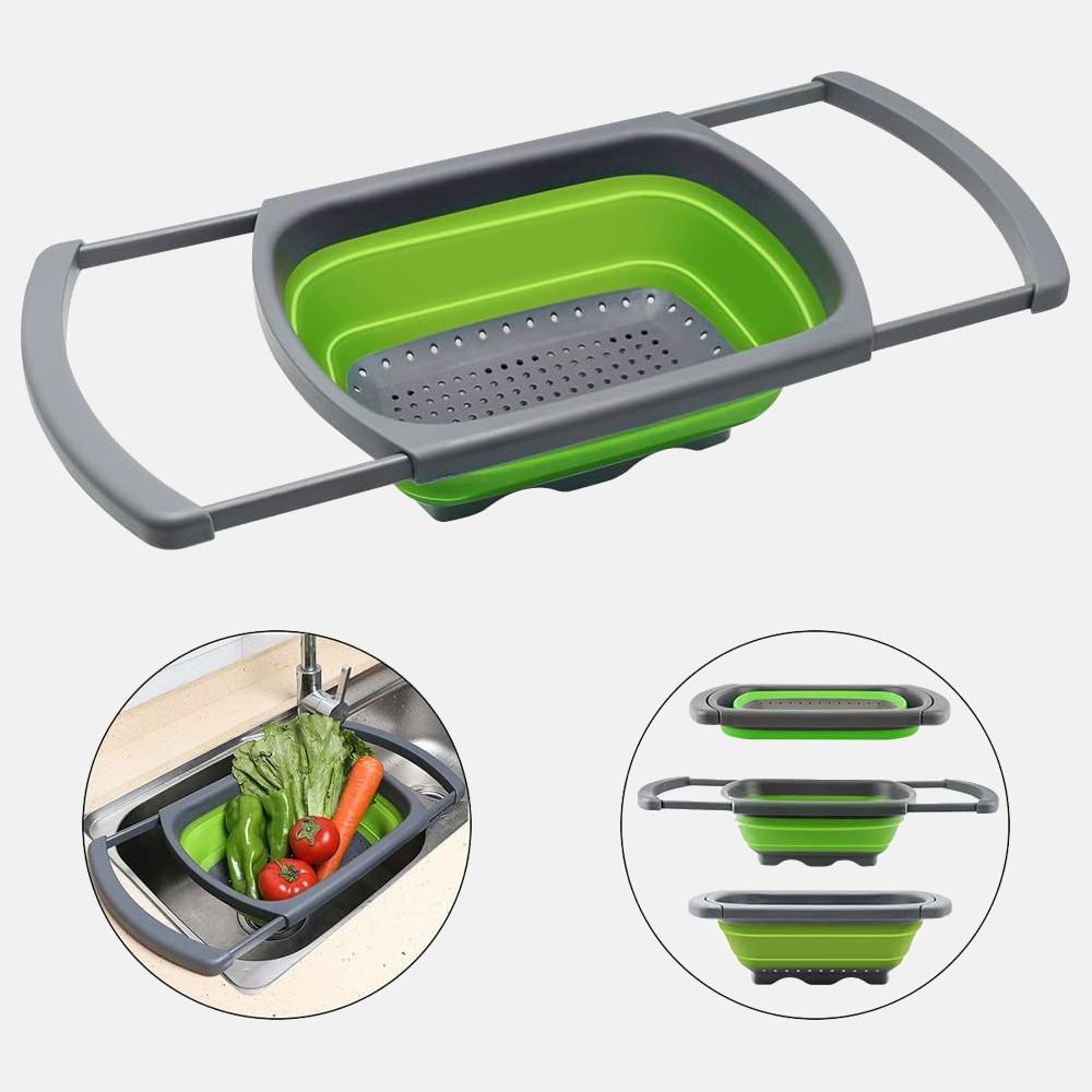 Colador Plegable Extendible Escurridor Practico Silicona