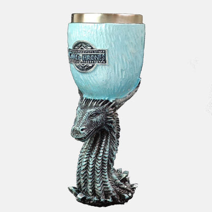 Copa Decorativa Game Of Thrones Resina Dragón 3d Azul