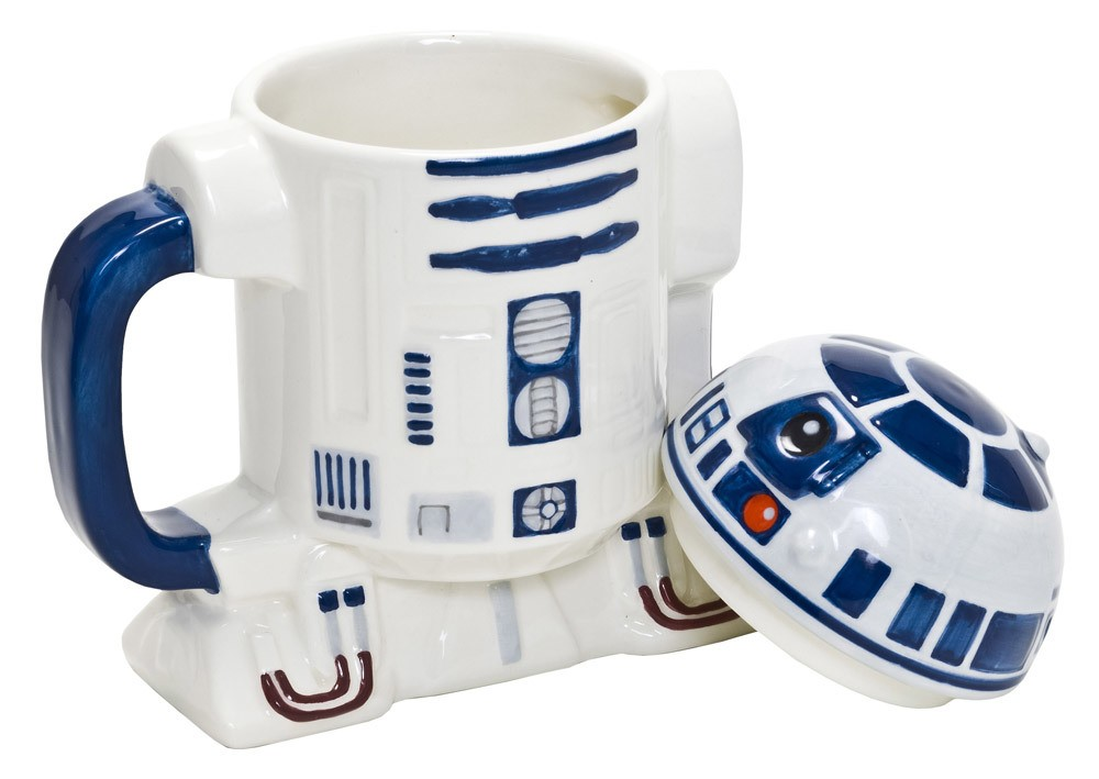 Mug Pocillo R2D2 Star Wars Droide Azul con Tapa