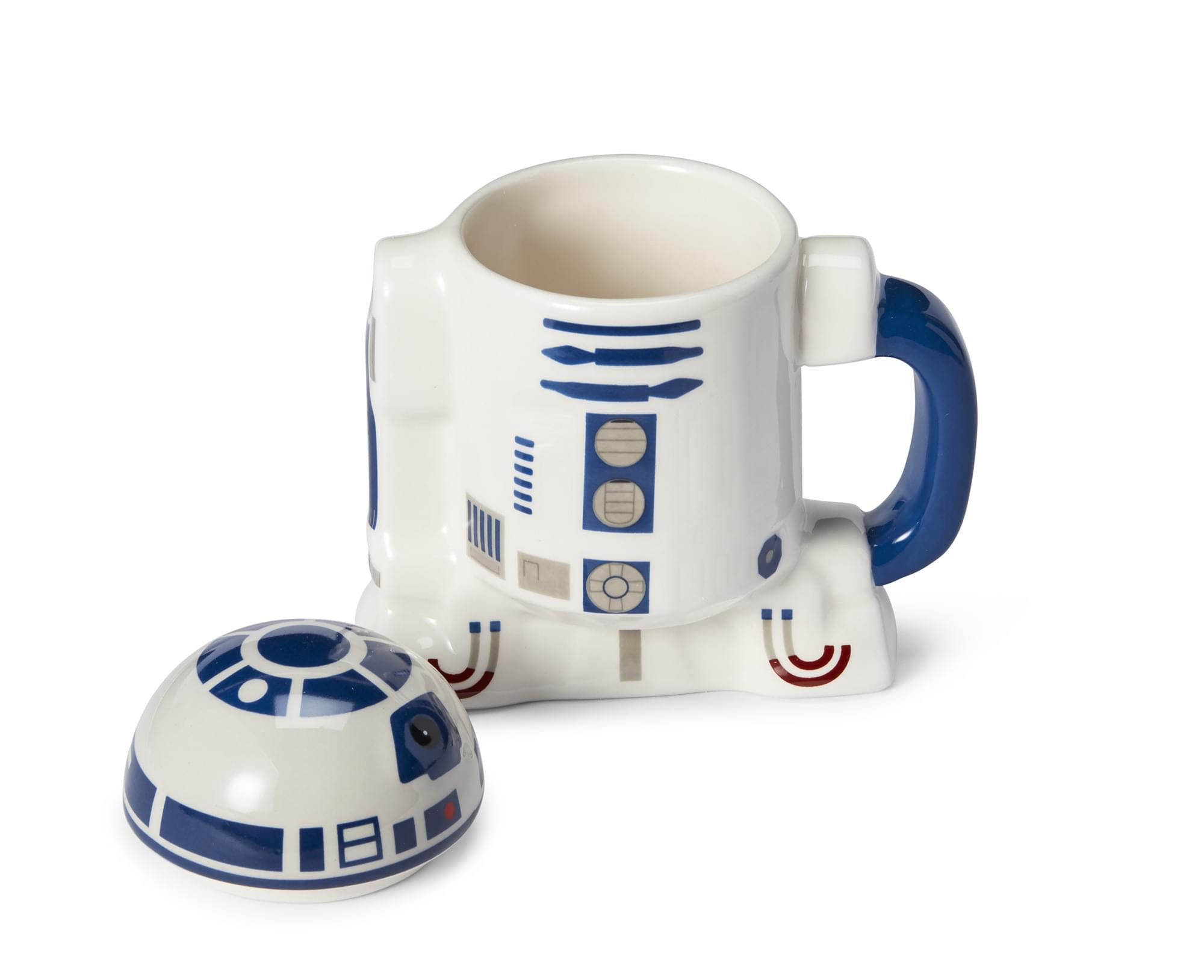 Mug Pocillo R2D2 Star Wars Droide Azul con Tapa