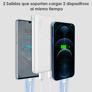 Power Bank 10000mA Carga Rápida 10W USB Dual GAR094
