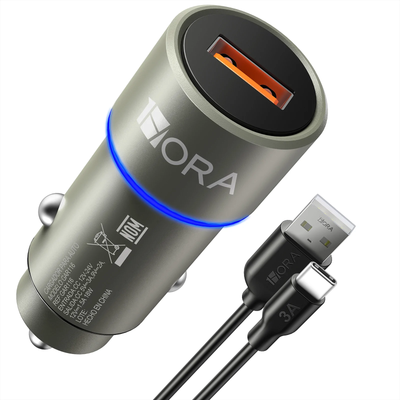 Cargador Carro Adaptador de Viaje Carga Rápida Gar116 18W USB a Tipo C