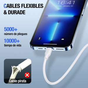 Cable de Datos Carga Rápida Lighting para iPhone 3A CAB258