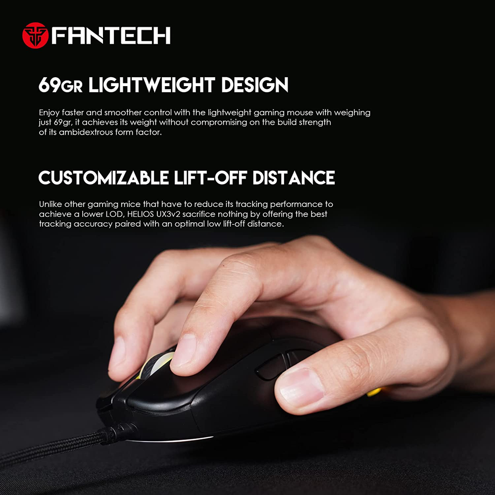 Mouse Gamer DPI Ajustable 7 Botones Fantech Helios UX3 V2