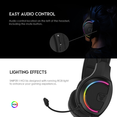 Diadema Gamer USB Sonido 7.1 RGB Fantech Sniper HG16s