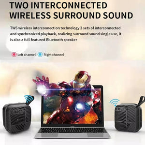 Mini Parlante Bluetooth ZQS2203 Negro con Conexión Dual